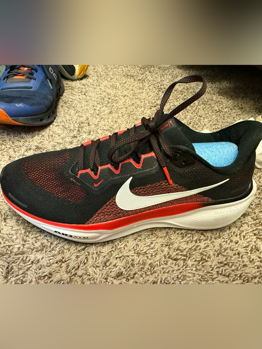 Nike Men’s Pegasus 41 Running Shoe - Black/Red/White